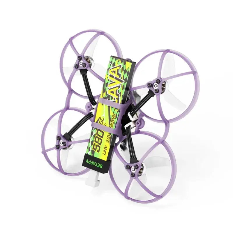 BETAFPV Air75 II ultralight racing quadcopter with purple circular prop guards and Champion Racing livery