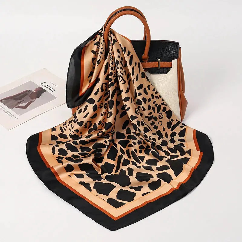 Luxe Silk Satin Square Scarf Silk Feel Finish Versatile Fashion Wrap For Shawl Hijab Neckerchief Hair Ribbon Headband