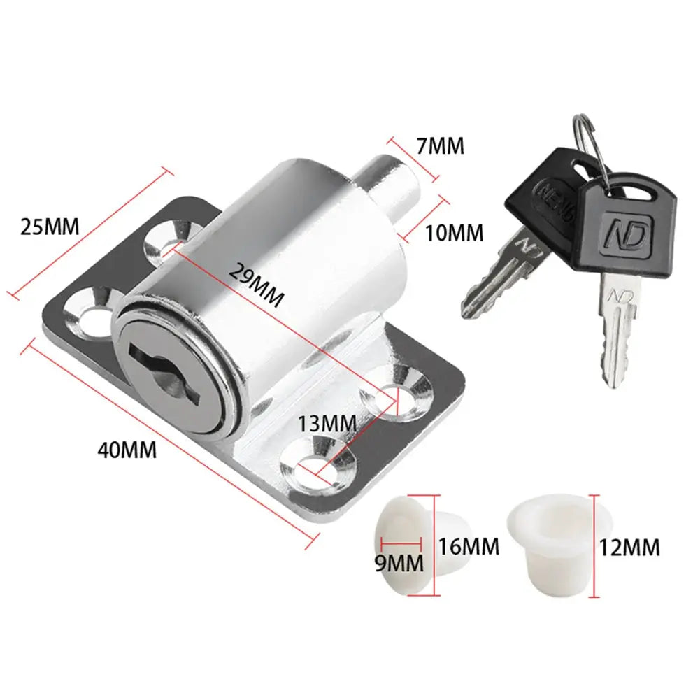 Simples Market sliding door lock with two keys, aluminum alloy security latch