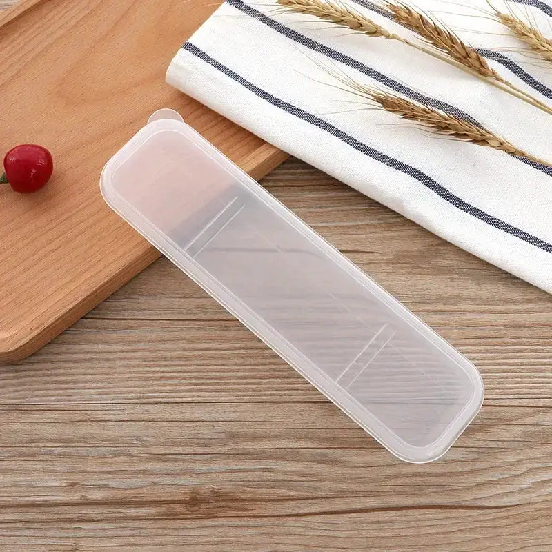Tableware Box Portable Spoon Fork Cutlery Case With Multicolor Transparent Cover For Students And Household Use
