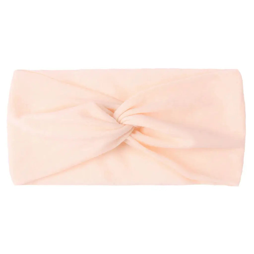 Solid Color Baby Headband for Girls Spring Summer Twisted Knot Design Soft Elastic Hair Accessory Large Size