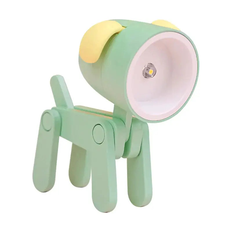 Simples Market mini LED night light in mint green cartoon animal shape with foldable legs for desk or bedside decor