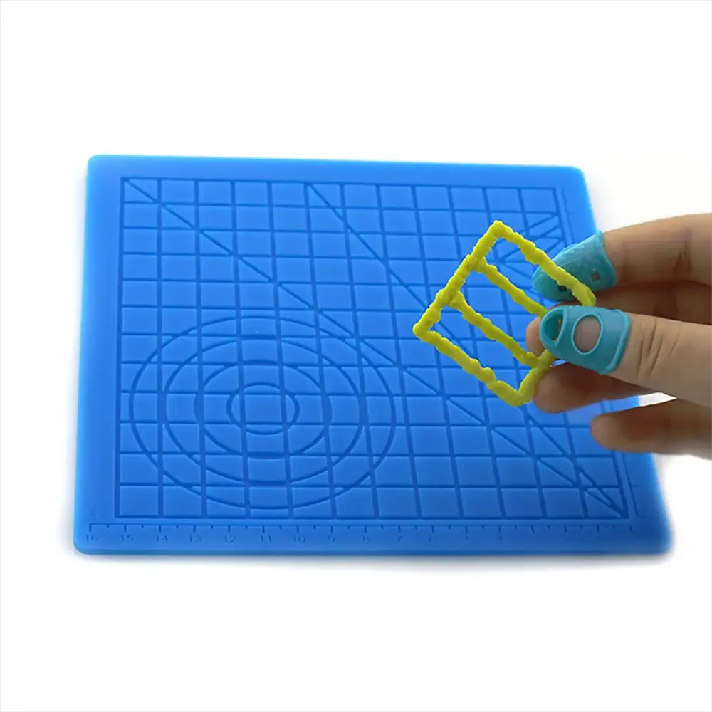3D Printing Pen Silicone Mat Kit With 2 Finger Protectors For Kids And Adults Drawing Tools Template Pad