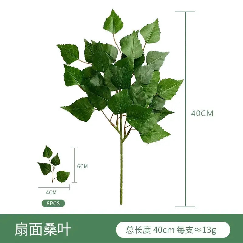 Simples Market artificial eucalyptus plant, 40cm tall with green leaves; 8pcs clusters included for wedding/home decor