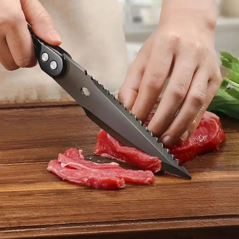 Brand Kitchen Scissors Black Titanium Stainless Steel Heavy Duty Bone Cutting Shears For Chicken Duck Goose