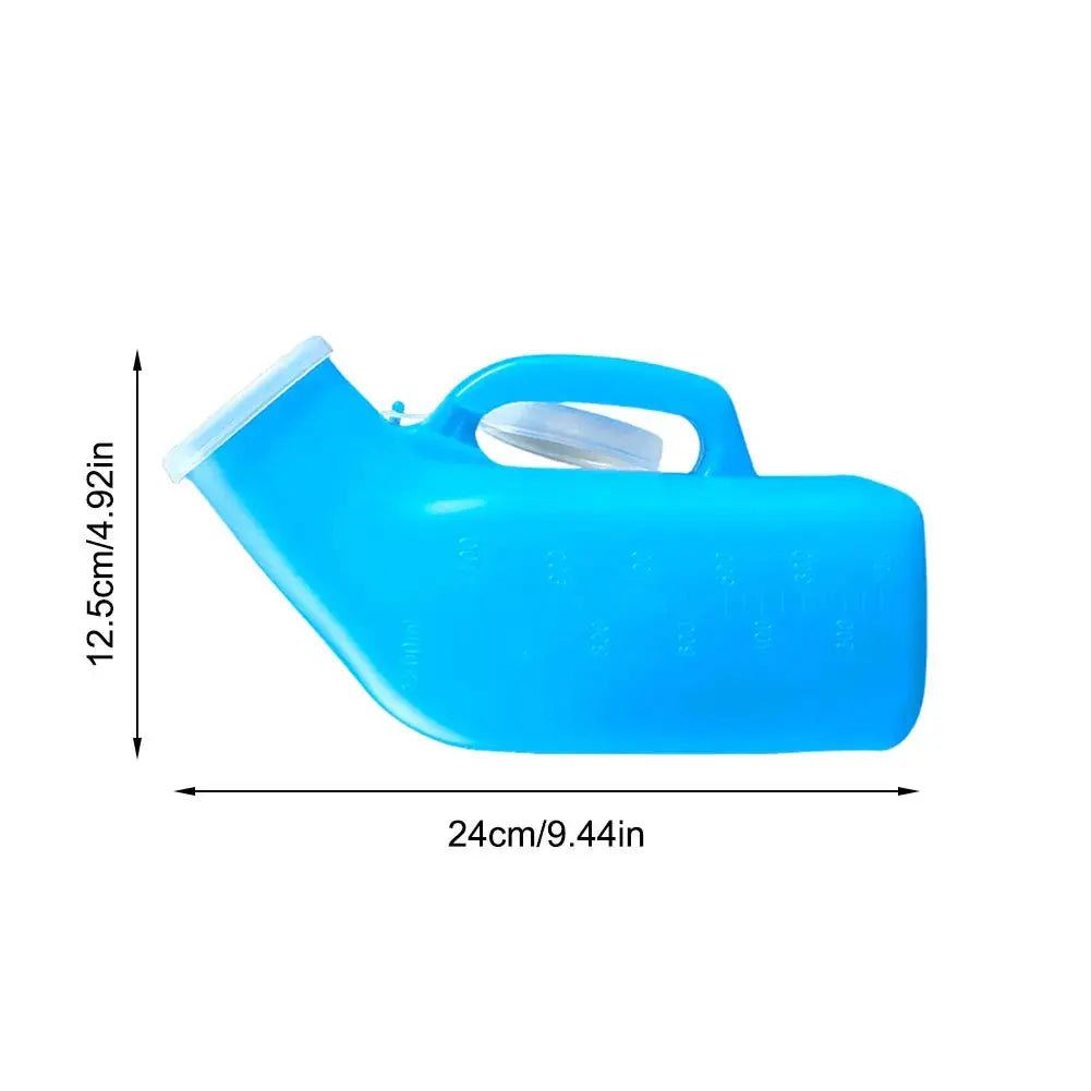 Simples Market blue 1200ml plastic urinal bottle with lid