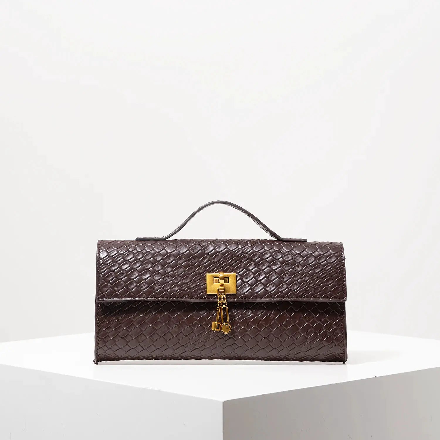 VeraLuxe Vintage Baguette Bag Burgundy PU Purse With Durable Lining For Work And Everyday Use For Women