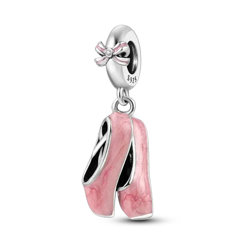 925 Sterling Silver Charms Bead Pink Butterfly Luminous Firefly Dangle Fit Bangle Bracelet Necklace DIY Jewelry