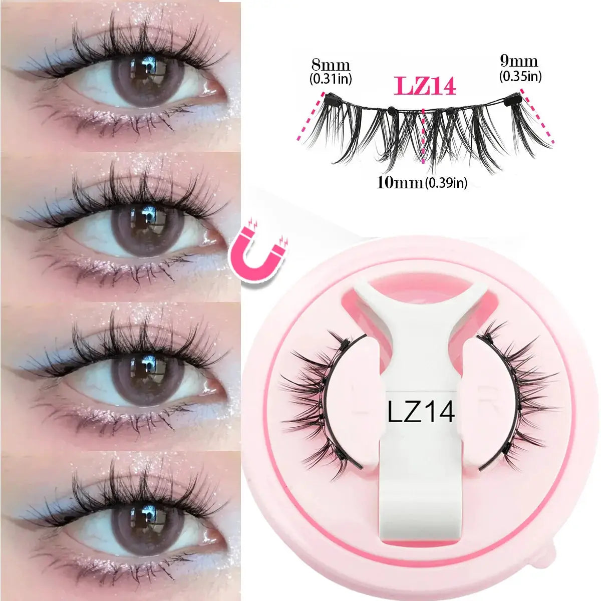 YSDO 1 Pair Glue Free Magnetic Eyelashes Natural 3D Mink Reusable Sensitive Eye Friendly Kit 2025