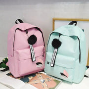 Printed Leaves Large Capacity Student Backpack - Simples Market