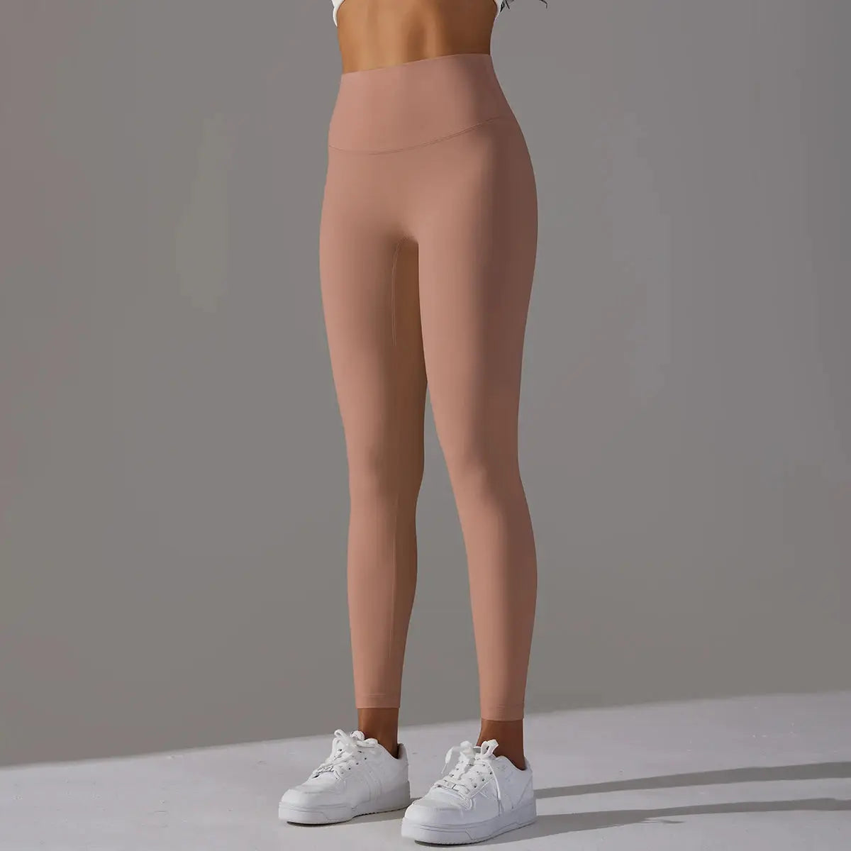 High Waist Naked Feeling Leggings for Women, nude peach fitness yoga tights by Simples Market