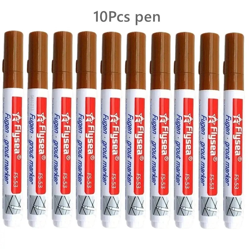 Simples Market 10-pack grout marker pens for tile seams in black, white and beige