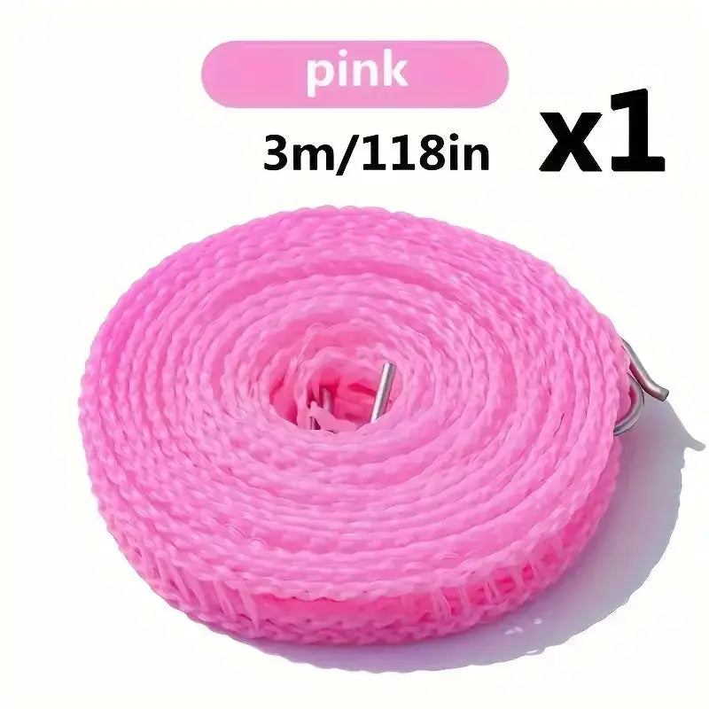 Portable Clothesline With Upgraded Thickened Anti Slip Windproof Drying Rope For Outdoor Camping And Home Use