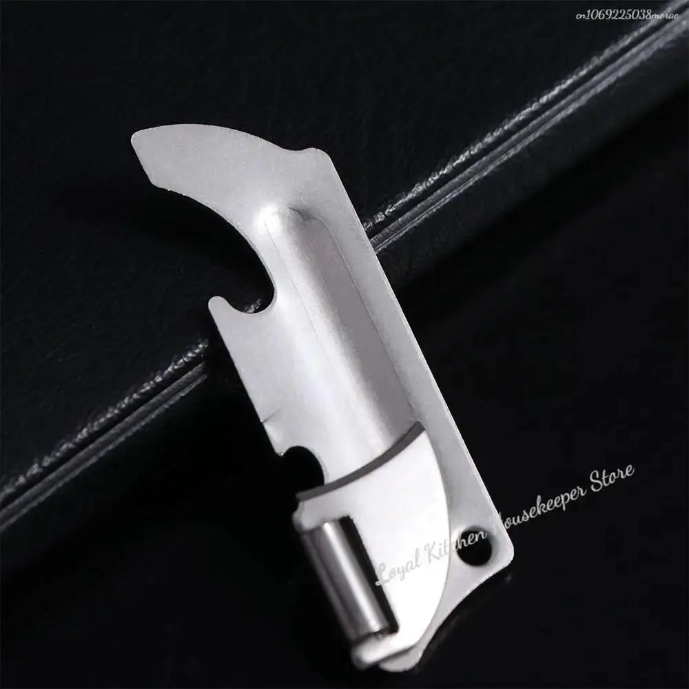 Stainless Steel Can Opener 2in1 Folding Bottle Opener Multifunctional Durable Kitchen Gadget