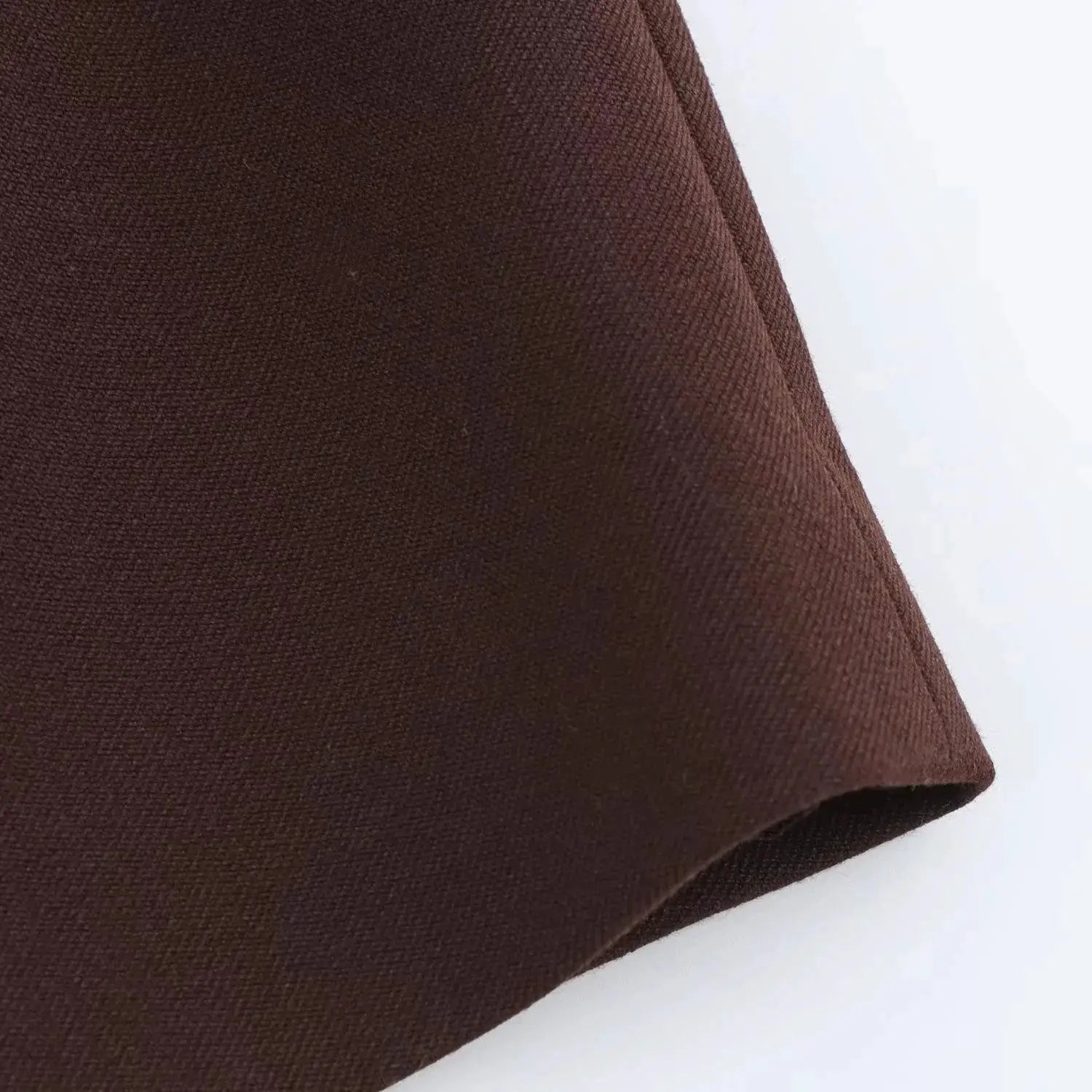 KONDALA women's blazer in brown solid fabric with a textured weave.