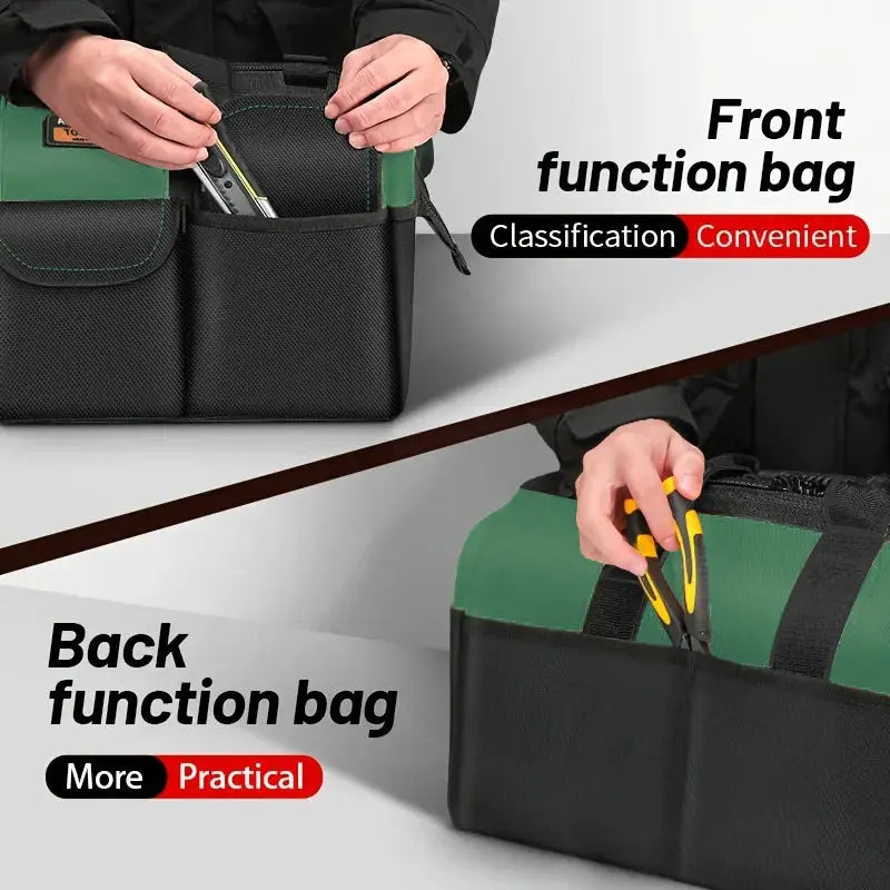 Airaj 13 Inch Large Capacity Tool Storage Bag Wear Resistant Portable Organizer With Multiple Pockets
