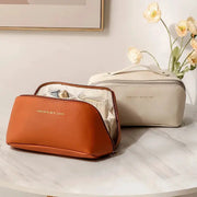 LuxeCase Cosmetics Storage Bag Waterproof Exterior Large Capacity for Effortless Travel Organization