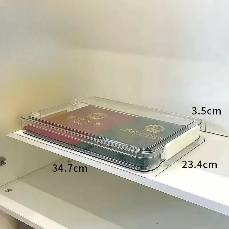 Acrylic Transparent Desktop Paper Storage Box For A4 Files And Exam Papers Dustproof Document Organizer