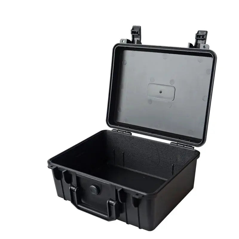 Hard Shell Waterproof Organizer Box by Simples Market, black portable impact-resistant toolbox.