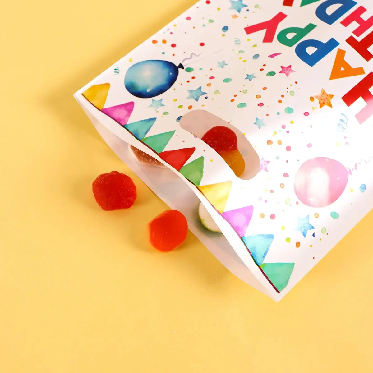 Happy Birthday Gift Bags 10 20 50 Pack Colorful Plastic Tote Bags For Kids And Adults Birthday Party Decoration