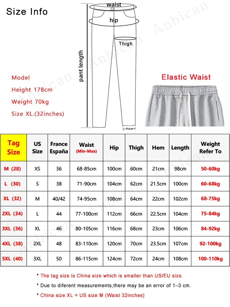 Simples Market Spring Autumn Men Sweatpants, cotton casual track pants with elastic drawstring waist, wide-leg design