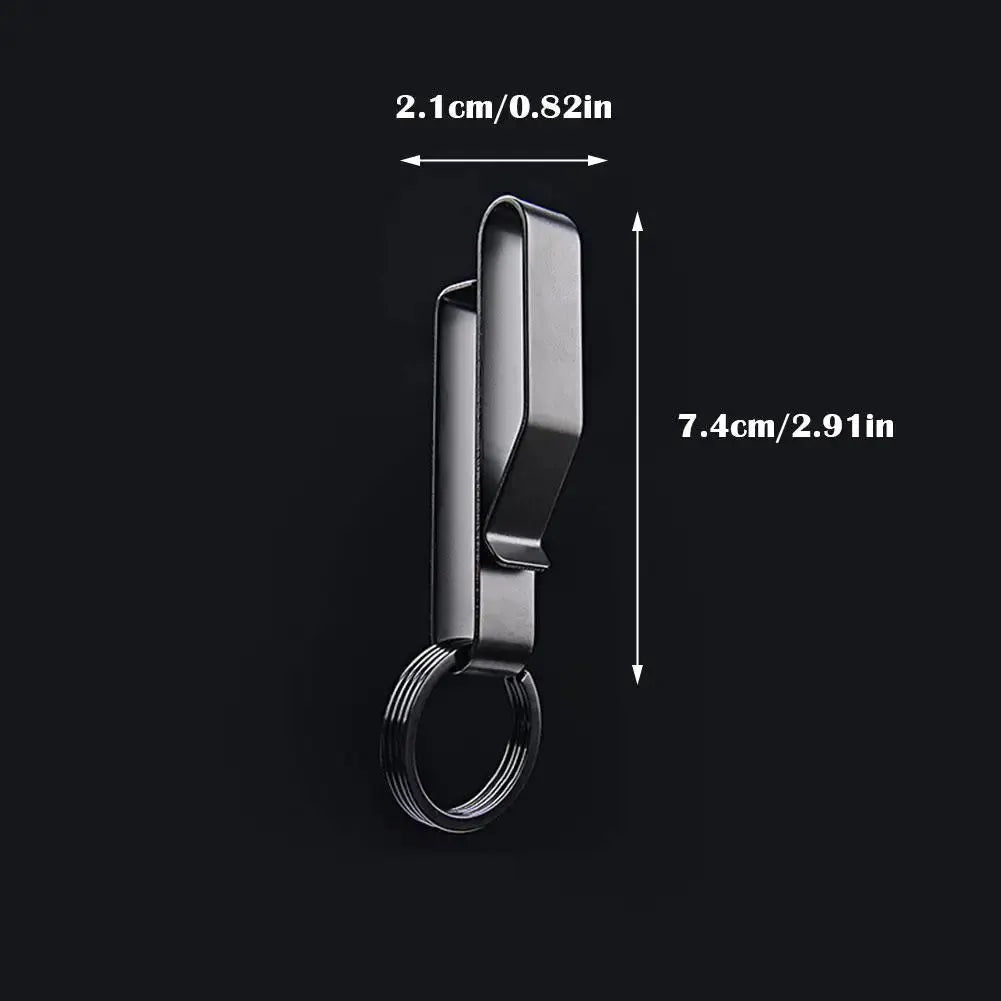 Stainless steel waist-hook Molle key clip with ring, Simples Market outdoor belt buckle