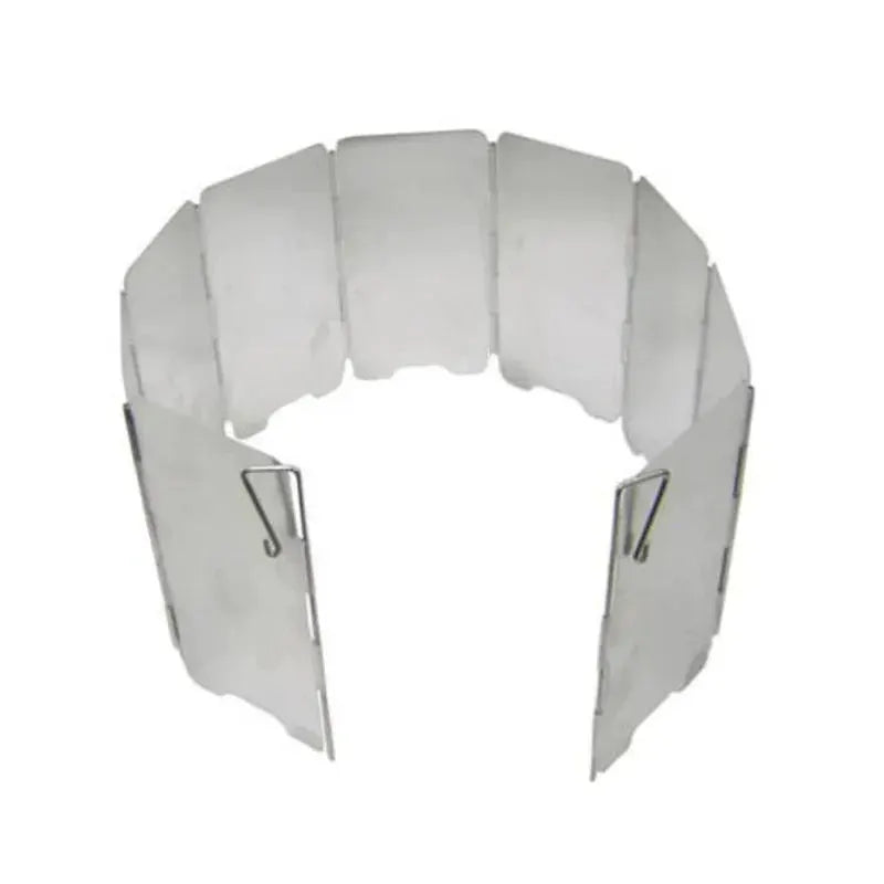 9 Plates Foldable Gas Stove Windshield Aluminium Alloy Wind Shield For Camping And Outdoor Cooking
