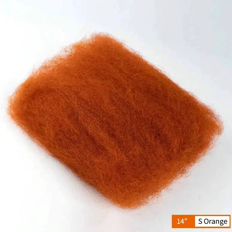 Afro Kinky Curly bulk human hair for braiding, 14in orange Simples Market