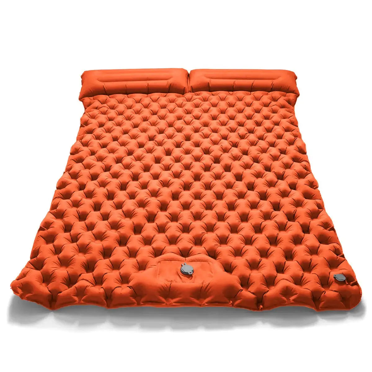 Simples Market orange double air mattress with built-in pump, thickened and waterproof for camping