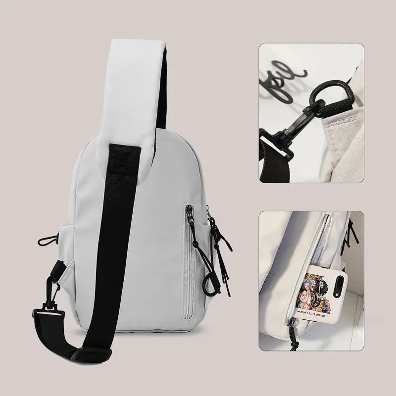 Lightweight crossbody tablet bag with sleek design and multiple compartments for essentials.