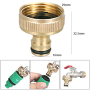 Two Piece Garden Faucet Adapter Three Quarter To One Half Inch Quick Connect Hose Tap Fittings For Outdoor Irrigation