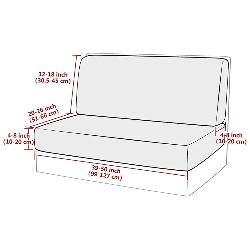 2-pc set polar fleece RV dinette cushion covers for booth seats and backrests, stretches to 39–50 in width