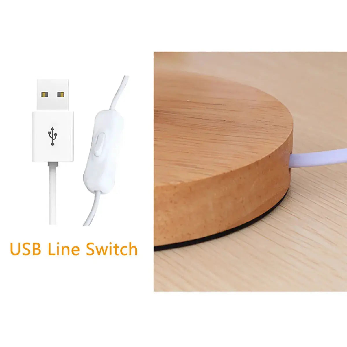 WoodCraft USB Bedside Lamp With Warm Wood Finish And Cylinder Linen Shade For Eye Friendly Lighting