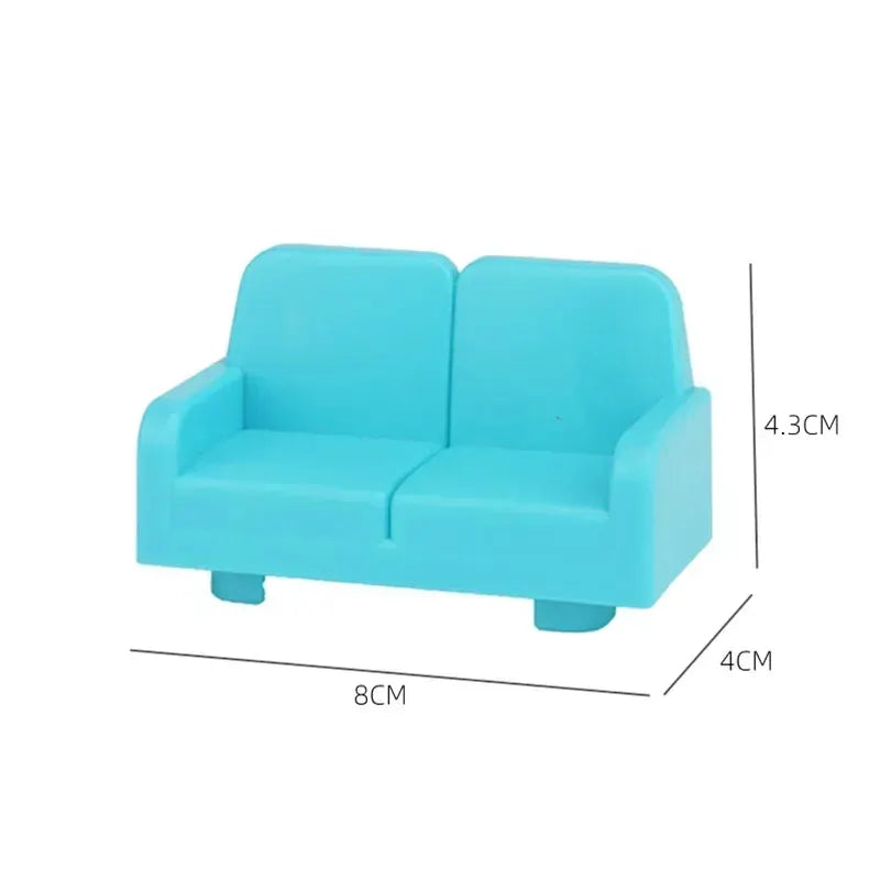 Big Building Blocks Play House Furniture Accessories Indoor Bed Compatible Large Bricks Assemble Toys For Kids Gift