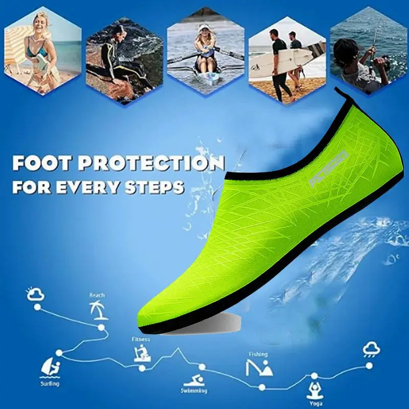 AquaStride Barefoot Water Sports Shoes Quick Dry Slip On For Men And Women Breathable Lightweight Swim Footwear