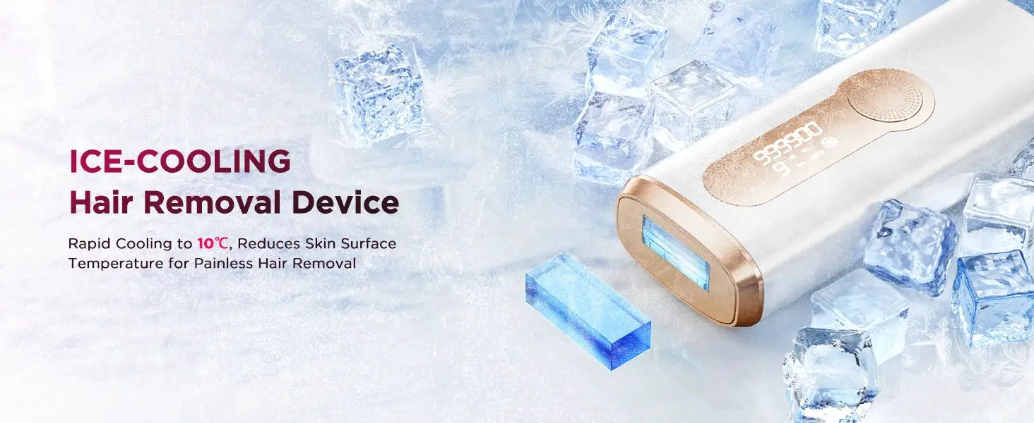 Simples Market Ice-Cooling 3-in-1 IPL Hair Removal Device, rose-gold finish with cooling technology