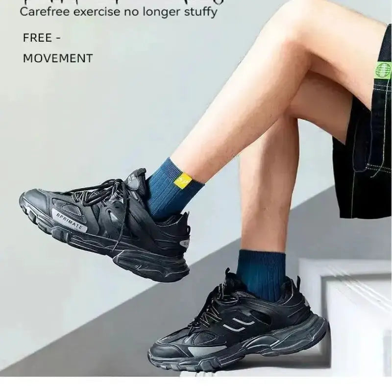 5 Pairs Mens Mid Calf Socks Warm Breathable Sweat Absorbing Versatile Fall and Winter Sports Socks