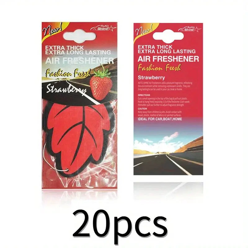 Leaf Shape Car Air Freshener Natural Scented Tea Paper Hanging Vanilla Perfume Fragrance For Auto Interior