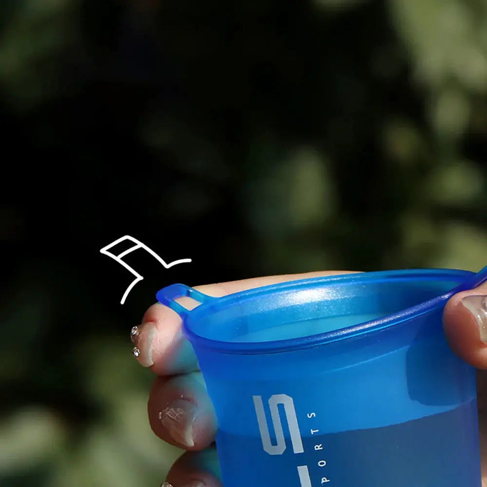 Foldable 200ml Sports Water Cup For Marathon And Cross Country Running