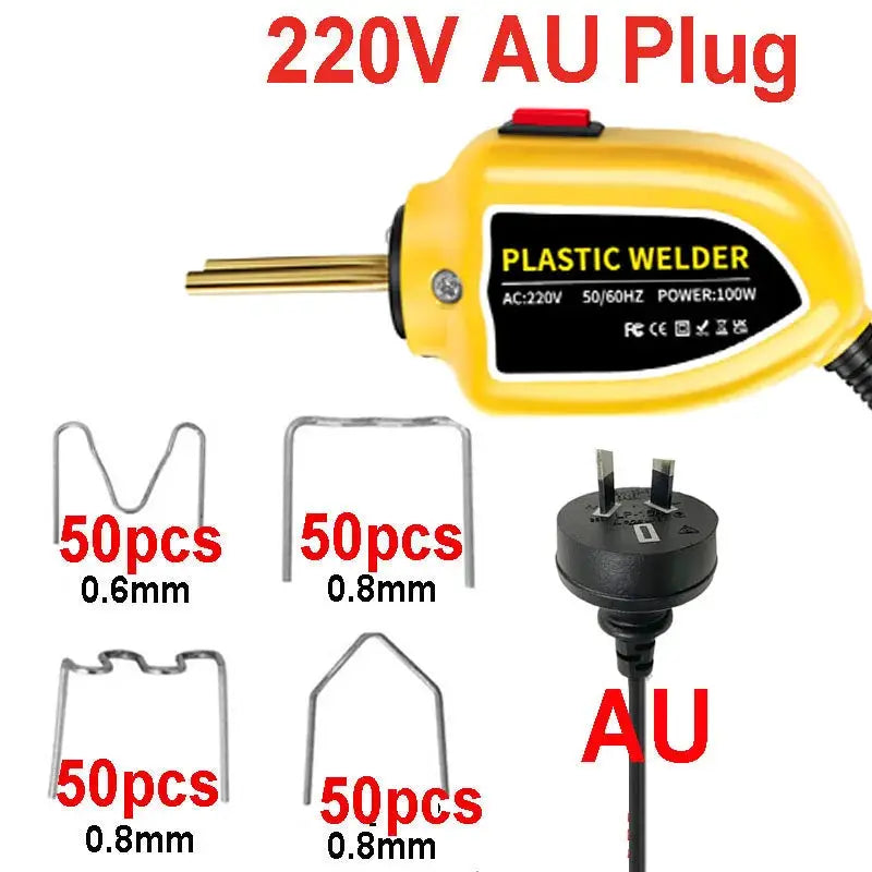 100W Plastic Welding Machine Plastic Welder Gun Bumper Repair Kit With 200Pcs Hot Staples For Car Bumper Tools