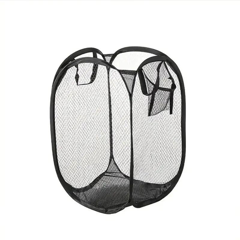 CasaFlex Mesh Pop Up Laundry Basket Large Capacity Foldable Nylon Mesh Hamper For Easy Laundry Management