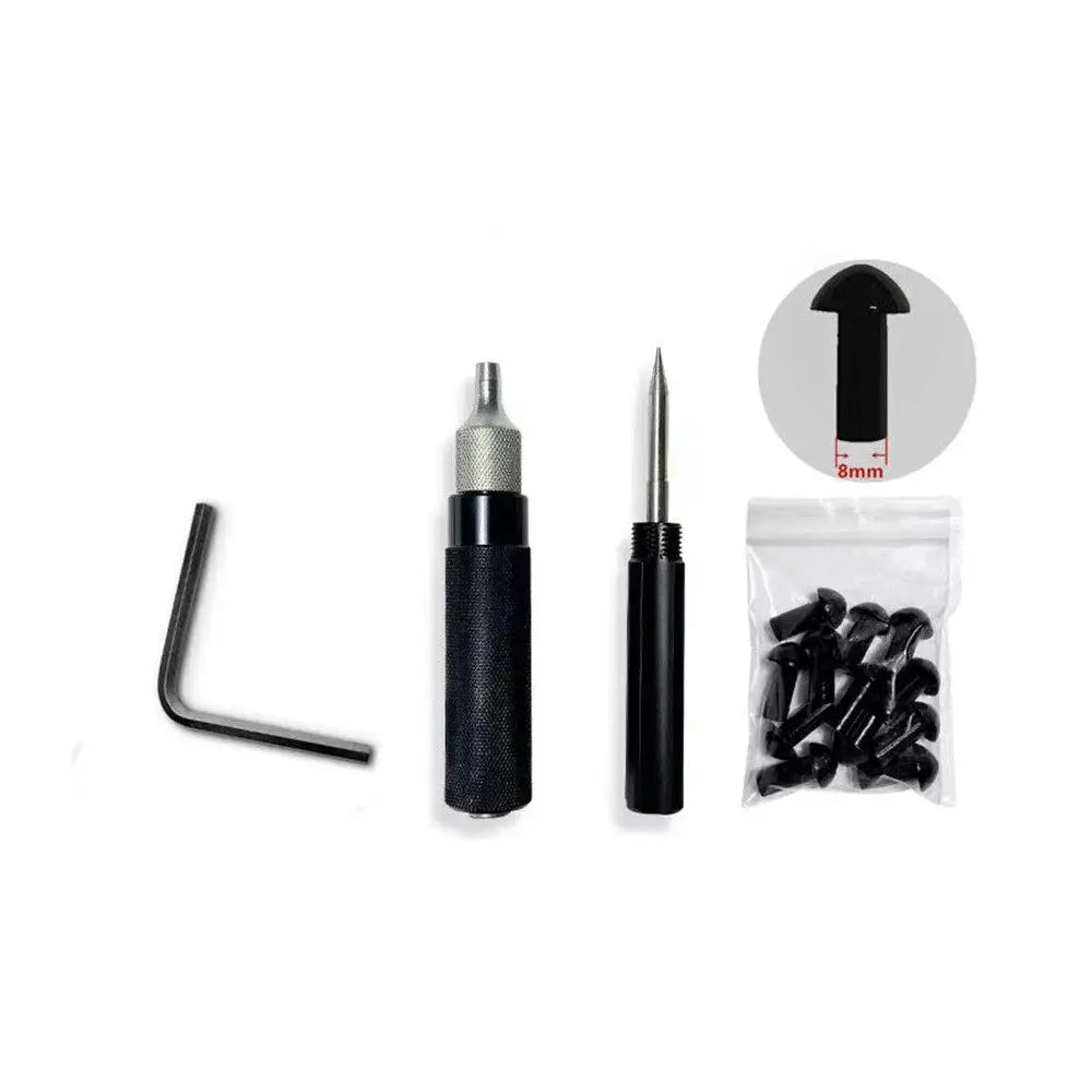 17pcs outer tire puncture repair kit by Simples Market with mushroom plugs and black metal tools