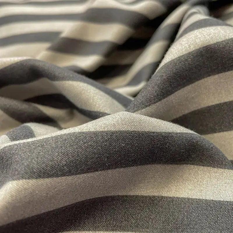 Nordic plaid cotton bedding set by Simples Market: duvet cover, pillowcases, sheets in beige-gray stripes (queen/king)