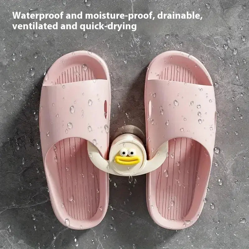 Cartoon Slippers Hook And Rack For Bathrooms And Bedrooms Shower Storage Organizer Shoe Holder Drainage Stand