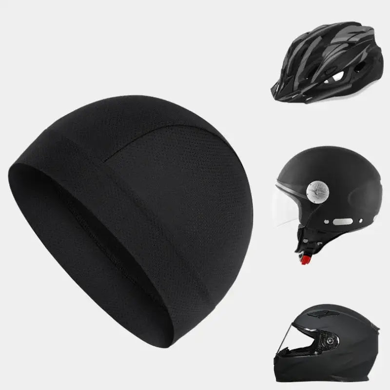 Summer Thin Breathable Mesh Skull Beanie Cap Sweat Absorbent Under Helmet Liner Moisture Wicking Quick Dry Cycling Hat