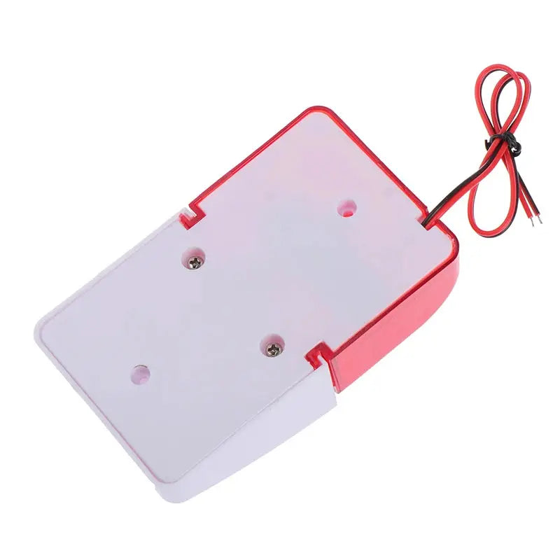 120 dB wired LED strobe light with red and white housing