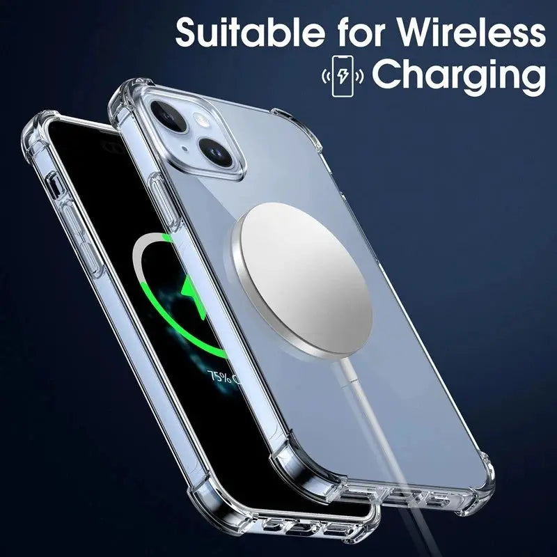 ClearGuard Shockproof Silicone Phone Case for iPhone 15 14 13 12 Pro Max Transparent Protection