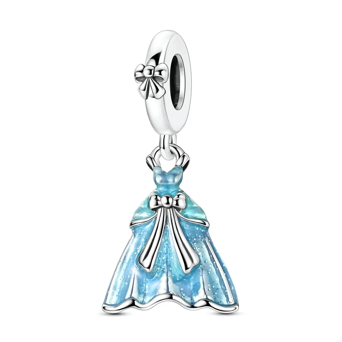 925 Silver Charm Openable Nesting Doll Rose Princess Dress Pendant for Bracelet DIY Fashion Jewelry