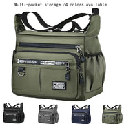 UrbanPulse Mens Crossbody Bag Ultra Lightweight Nylon With Multi Layered Pockets And Adjustable Strap