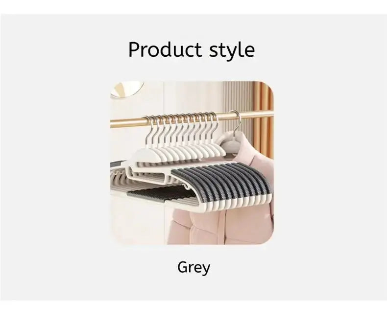 Clothes hangers set, 10Pcs grey black orange, multifunctional anti-slip for wet and dry clothes